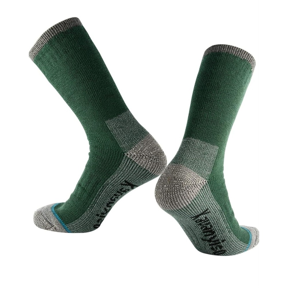 Durable Outdoor Hiking Socks Green‎ Reinforced Heel Moisture Wicking - Picture 4 of 4